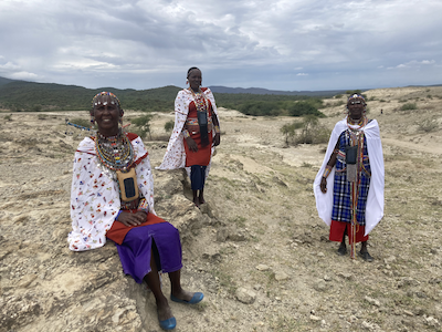 three women in nature