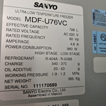 freezer information