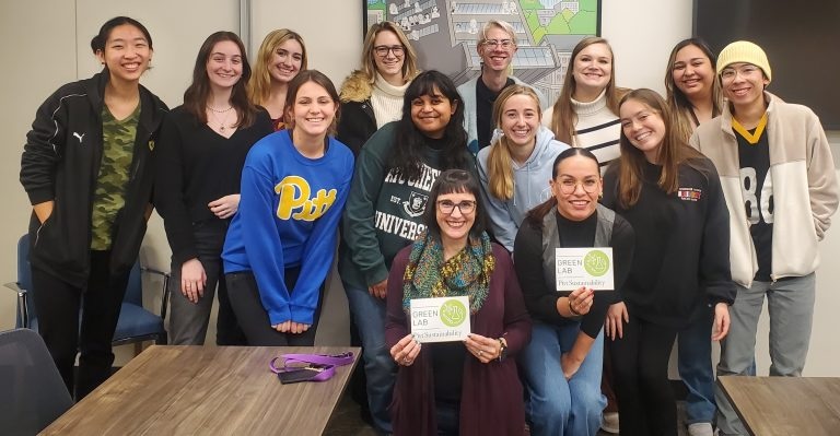 Group of people with Pitt Green Lab icon