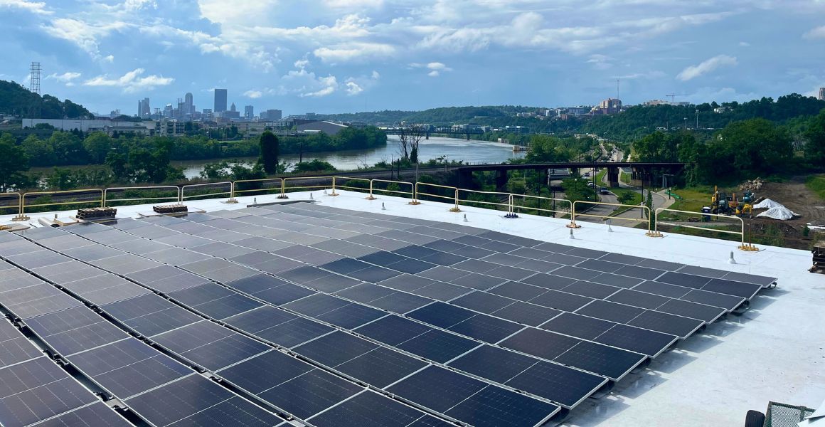 Solar panels on top of BioForge