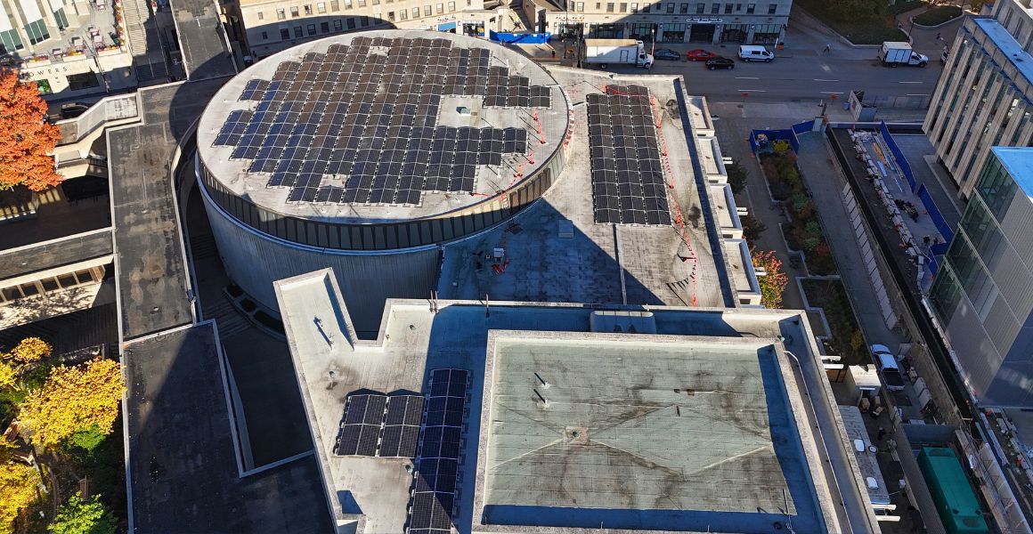 Solar on top of David Lawrence Hall