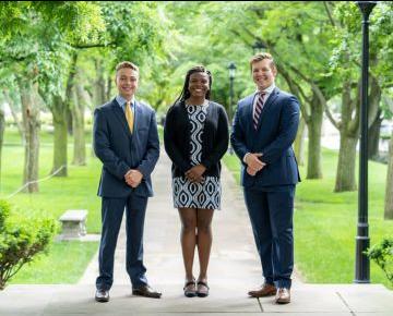 Students in professional clothing