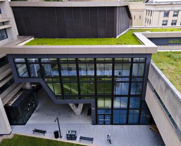 Building with green roof