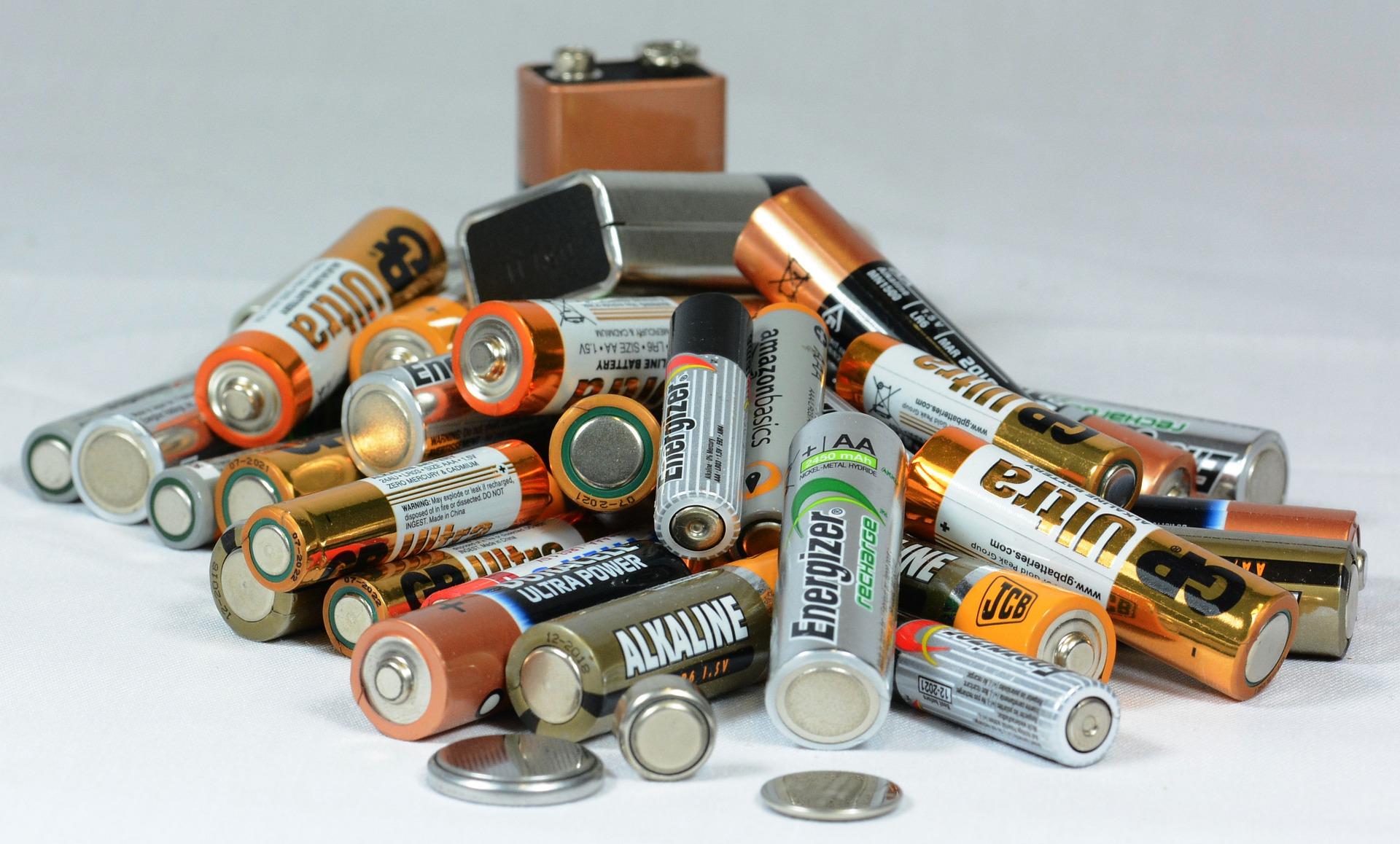 Used batteries various sizes