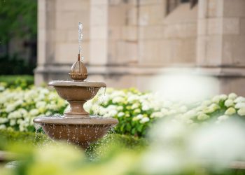 Heinz Chapel fountain at University of Pittsburgh
