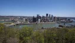 city of Pittsburgh with a view of the river