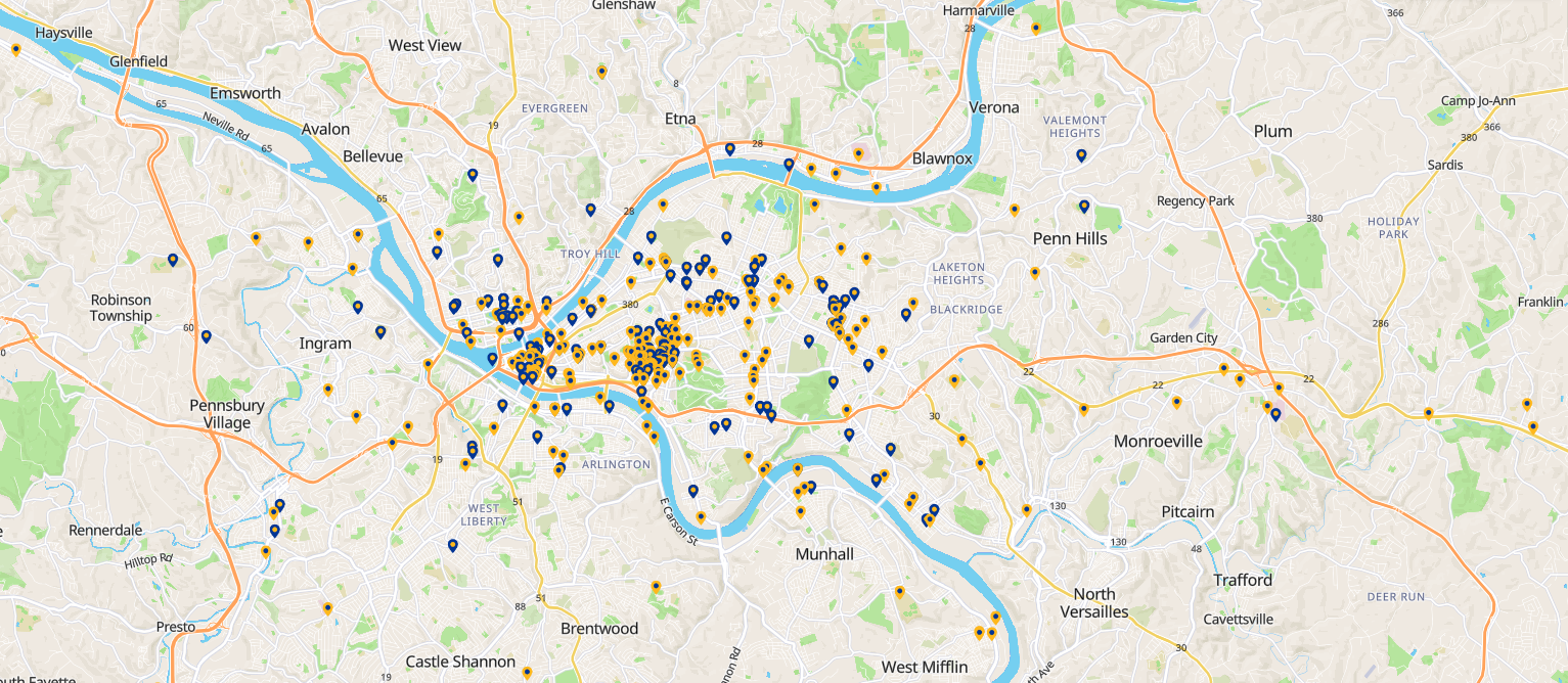 2023 Pitt Community Engagement Map Screenshot